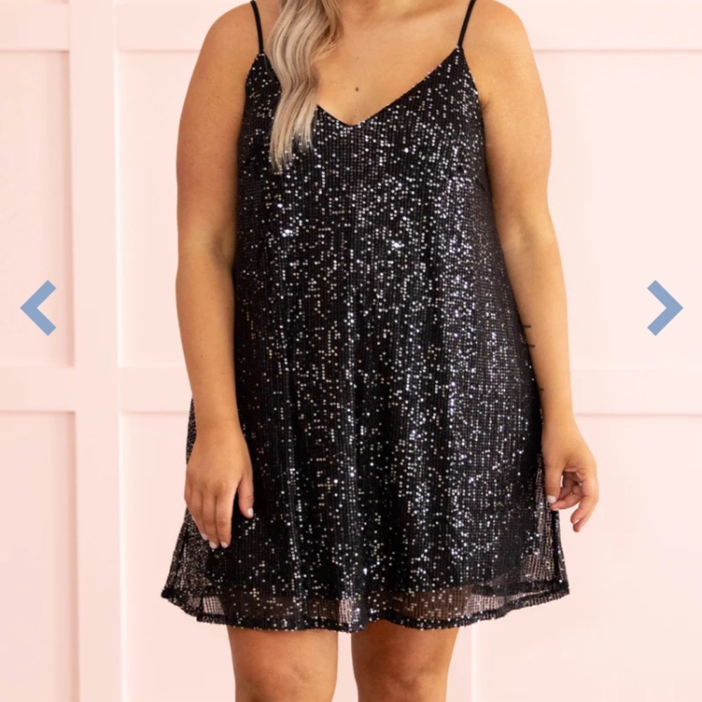 NWT black sequins dress